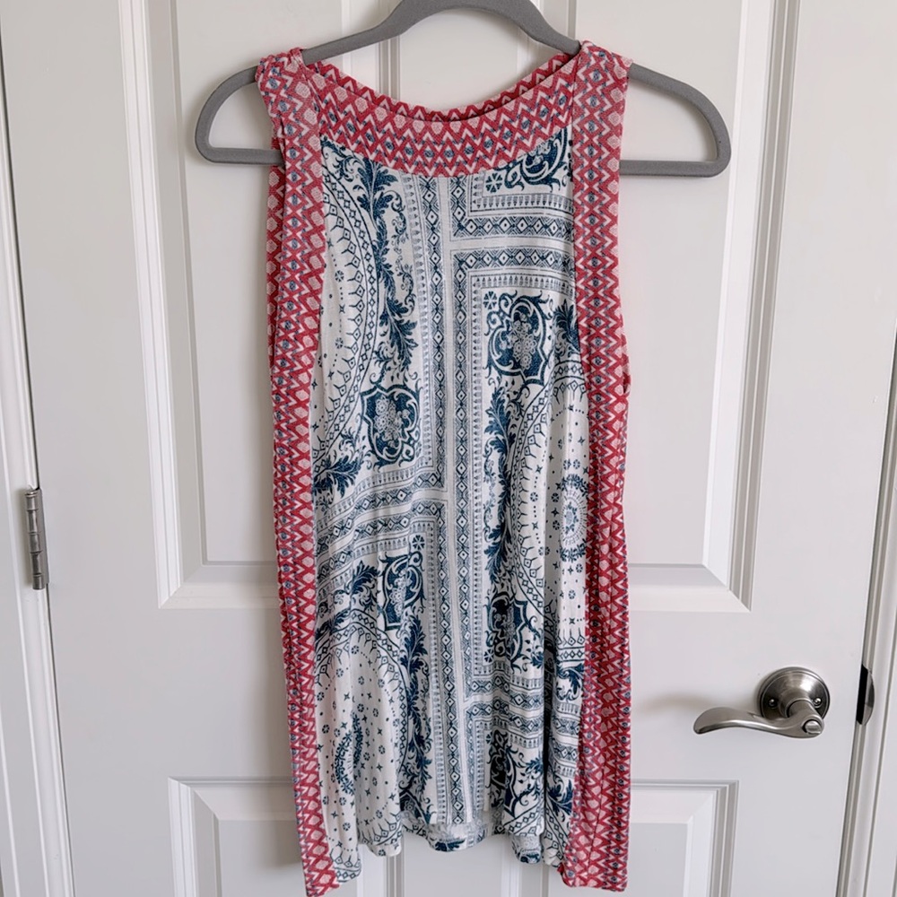 Rose + Olive | Geometric High Neck Tank